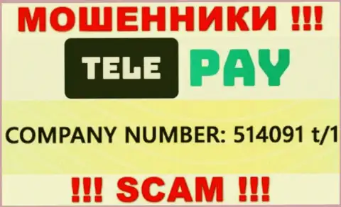 Рег. номер Tele Pay, который указан шулерами у них на сайте: 514091 t/1