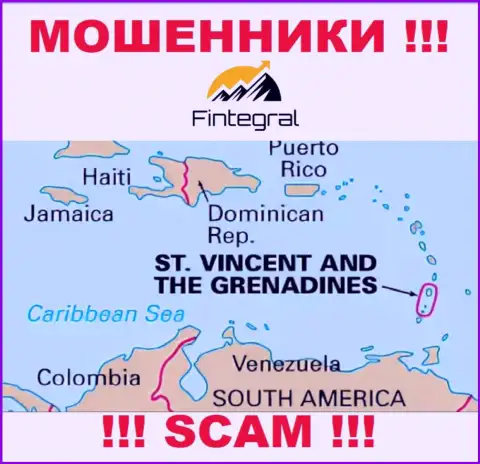 St. Vincent and the Grenadines - здесь юридически зарегистрирована противоправно действующая организация Fintegral