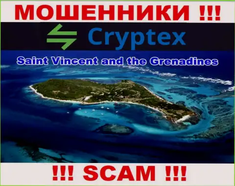 Из Криптекс Нет деньги вывести нереально, они имеют офшорную регистрацию - Saint Vincent and Grenadines