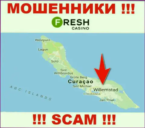 Curaçao - вот здесь, в офшорной зоне, зарегистрированы махинаторы FreshCasino