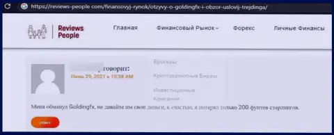 Деньги, которые попали в руки ГолдингФХИкс, под угрозой прикарманивания - отзыв из первых рук