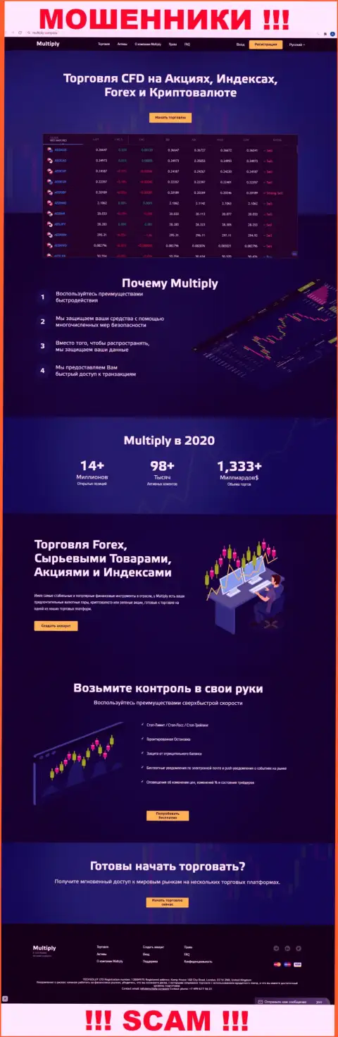 Инфа об официальном web-сервисе мошенников Multiply