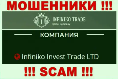 Infiniko Invest Trade LTD - юридическое лицо мошенников Infiniko Trade