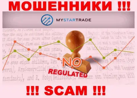 У My Star Trade на сервисе нет инфы о регуляторе и лицензионном документе компании, следовательно их вовсе нет