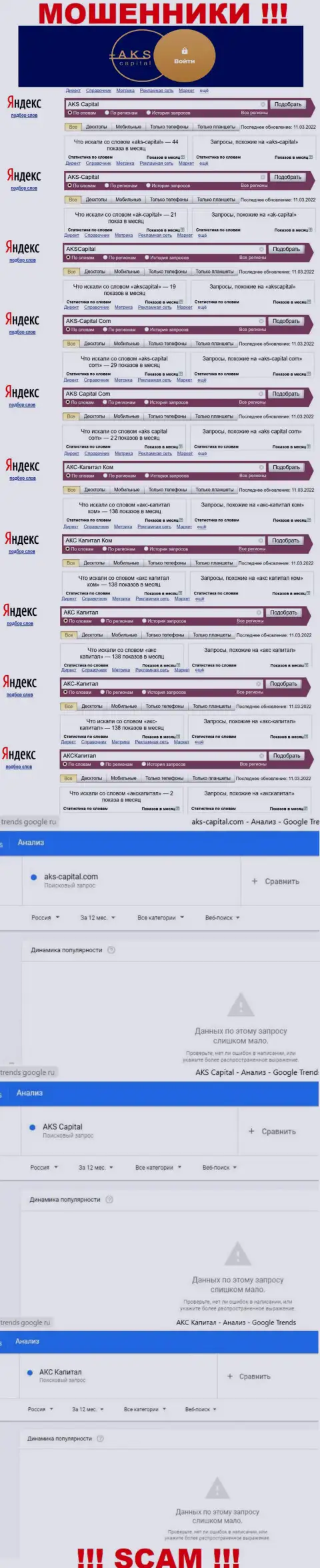 Итог онлайн запросов инфы про разводил AKS Capital Com во всемирной интернет паутине