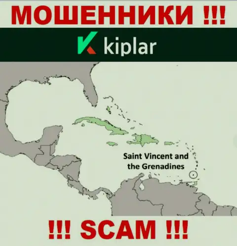 МОШЕННИКИ Киплар Ком зарегистрированы довольно-таки далеко, на территории - St. Vincent and the Grenadines