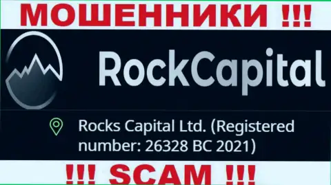 Номер регистрации очередной противоправно действующей конторы RockCapital io - 26328 BC 2021