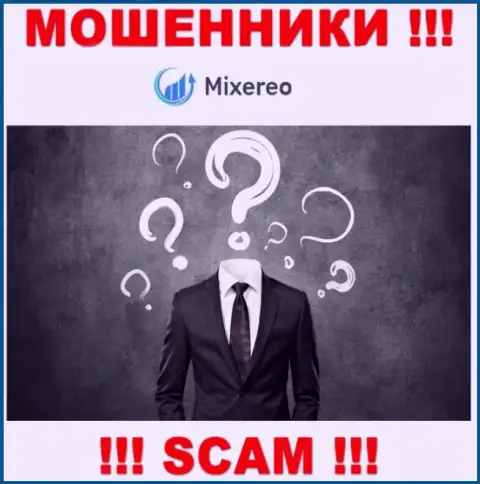 Инфы о лицах, которые руководят Mixereo в глобальной сети отыскать не удалось