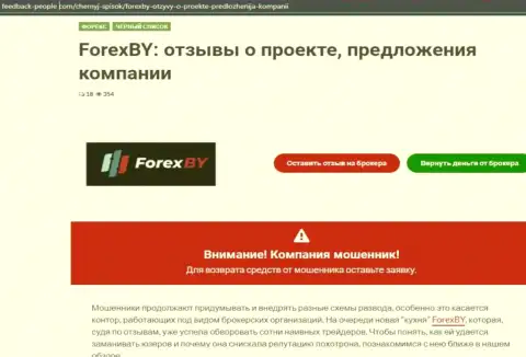 Forex BY - это МОШЕННИКИ !!! Принцип деятельности ЛОХОТРОНА (обзор)