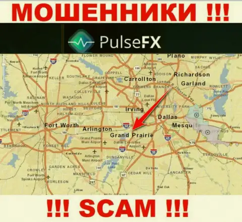 PulseFX - это обманная контора, пустившая корни в офшорной зоне на территории Grand Prairie, Texas