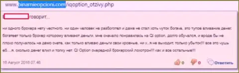 АйКьюОпцион Лтд заработать не дает вообще никому, отзыв автора этого комментария