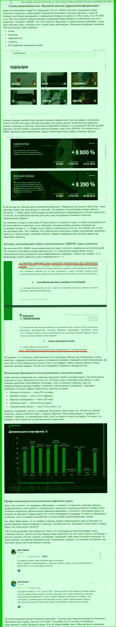 Обзор мошеннических деяний и мнения о компании ООО ВШУФ - это МОШЕННИКИ !
