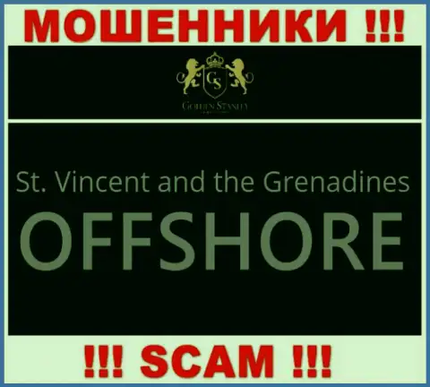 Регистрация ГолденСтэнли Ком на территории St. Vincent and the Grenadines, позволяет обувать лохов
