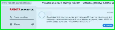 Бегите, как можно дальше от ворюг FG-Ltd, если не хотите лишиться денежных вложений (мнение)