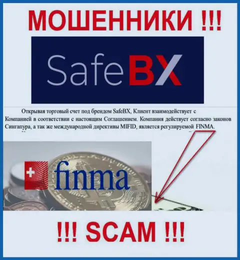SafeBX Com и их регулятор: FINMA - ЖУЛИКИ !!!
