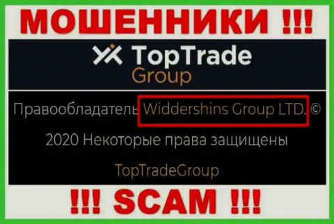 Сведения об юр. лице TopTrade Group на их официальном онлайн-ресурсе имеются это Widdershins Group LTD